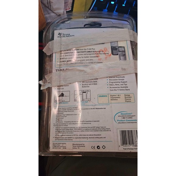 Texas Instruments Ti-83 Plus Graphing Calculator Sealed DAMAGED PACKAGING - Picture 3 of 3